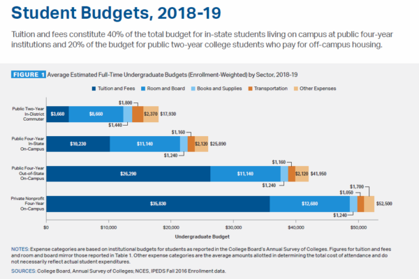 Statistics on student budgets